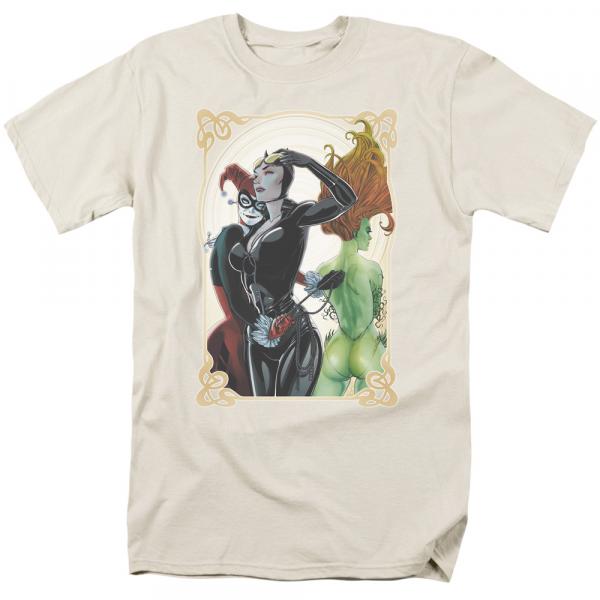 DC Harley Quinn, Cat Woman and Poison Ivy Group T-Shirt NEW UNWORN picture