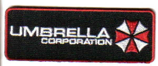 Resident Evil Umbrella Corporation Chest Logo Embroidered Patch, NEW UNUSED picture