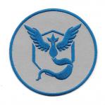 Pokemon Go Game Team Mystic Logo 3.5" Round Embroidered Patch, NEW UNUSED