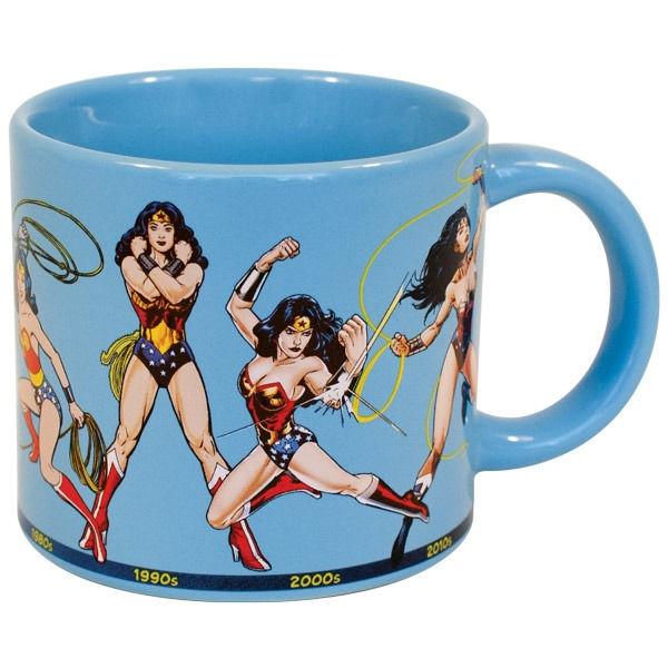 DC Comics Wonder Woman Art Through The Years 14 oz Ceramic Coffee Mug NEW UNUSED picture