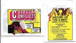 Marvel Colossal Conflicts II Trading Cards 2 SEALED MINT Packs 1987 Comic Images