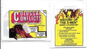 Marvel Colossal Conflicts II Trading Cards 2 SEALED MINT Packs 1987 Comic Images picture