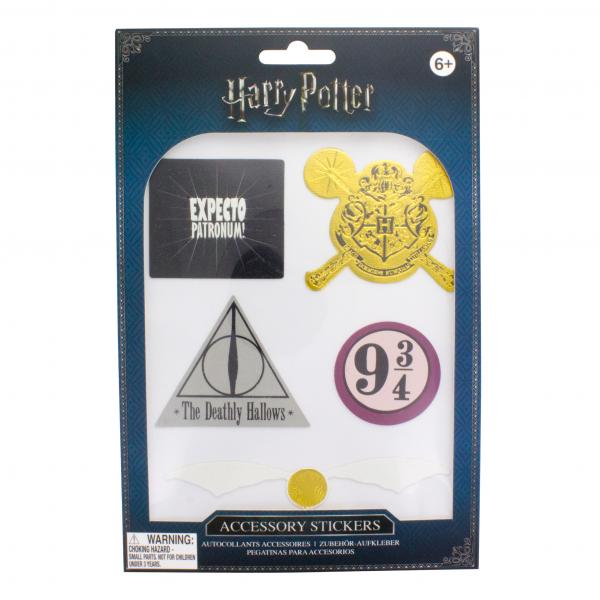 Harry Potter Pack of 5 Leather-Look Accessory Gadget Stickers Decals NEW SEALED picture