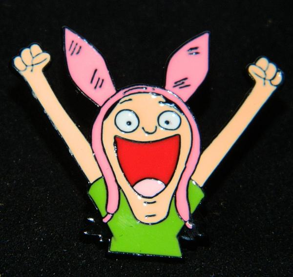 Bob's Burgers Animated TV Series Louise with Arms Up Enamel Metal Pin NEW UNUSED