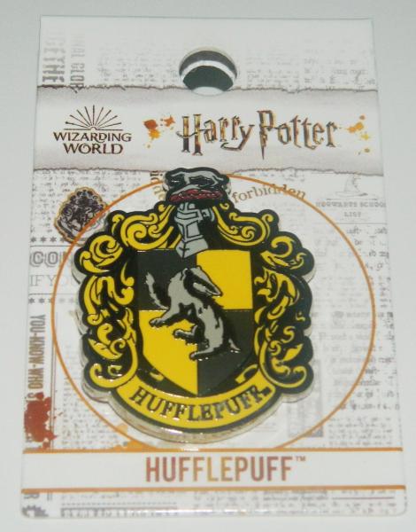 Harry Potter House of Hufflepuff Crest Logo Colored Metal Lapel Pin NEW UNUSED