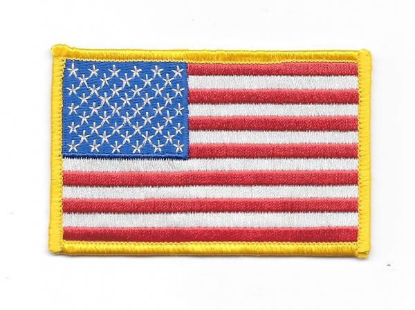 Stargate Atlantis TV Series United States Flag Patch Gold Border NEW UNUSED picture