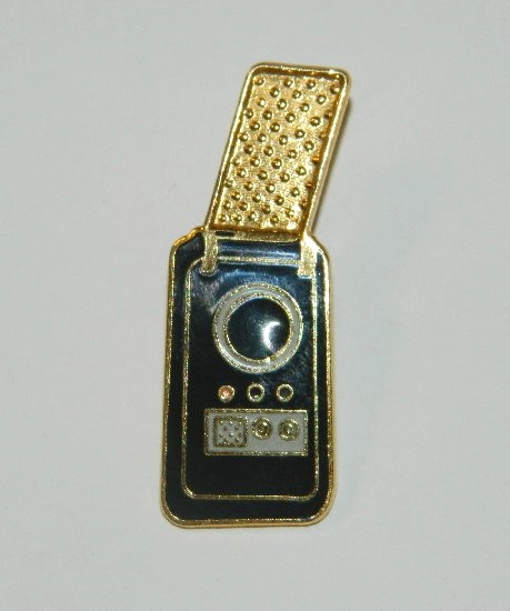 Star Trek Classic Original TV Series Hand Communicator Metal Pin 1988 NEW UNUSED picture