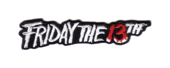 Friday The 13th Movie Name Logo Embroidered Patch, NEW UNUSED
