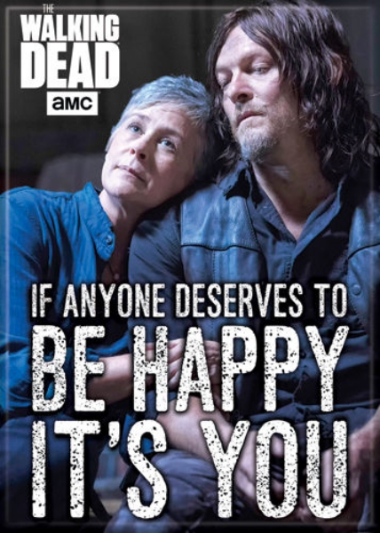 The Walking Dead Carol and Daryl Be Happy Photo Refrigerator Magnet NEW UNUSED picture