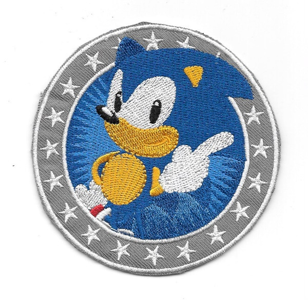 Sonic the Hedgehog Game Logo Embroidered Patch NEW UNUSED