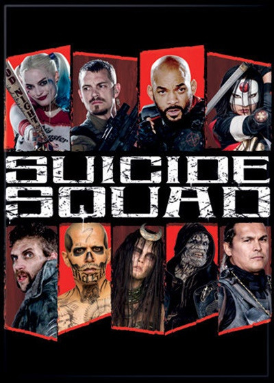 Suicide Squad Movie Group Photo with White Logo Refrigerator Magnet NEW UNUSED picture