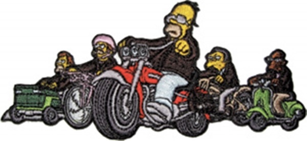 The Simpsons Springfield Choppers Riding Their Hogs Embroidered Patch NEW UNUSED