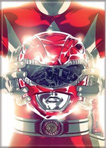 Mighty Morphin Power Rangers Red Ranger Holding Helmet Refrigerator Magnet NEW