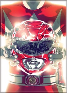 Mighty Morphin Power Rangers Red Ranger Holding Helmet Refrigerator Magnet NEW picture