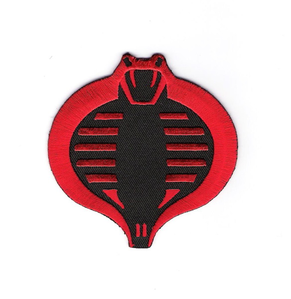 G.I. Joe Cobra Red and Black Logo Embroidered Patch, NEW UNUSED