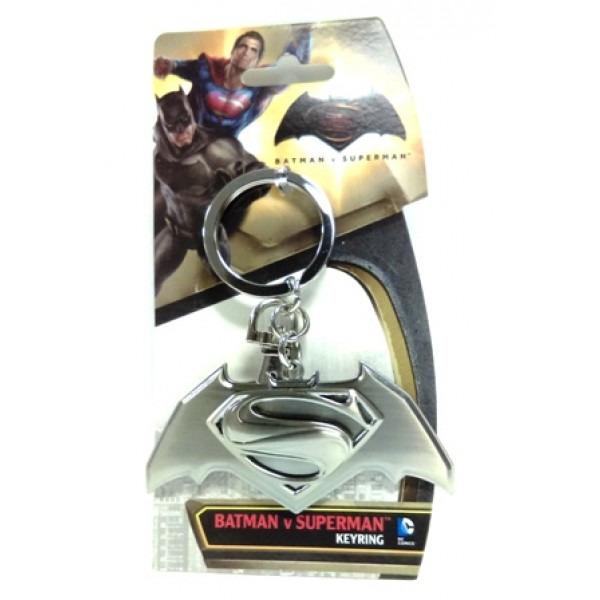 DC Comics Batman v Superman Dawn of Justice Metal Pewter Key Chain NEW UNUSED picture