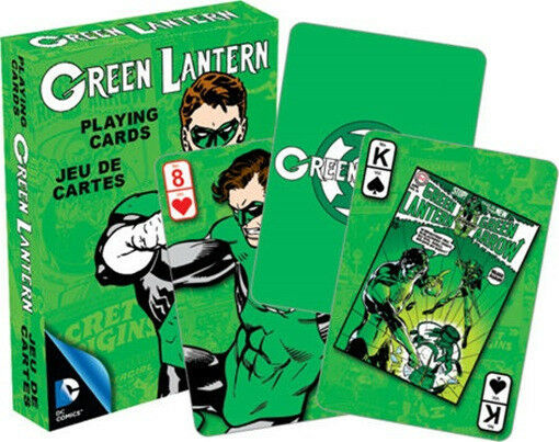 DC Comics Green Lantern Retro Comic Art Illustrated Playing Cards, NEW SEALED