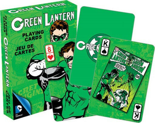 DC Comics Green Lantern Retro Comic Art Illustrated Playing Cards, NEW SEALED picture