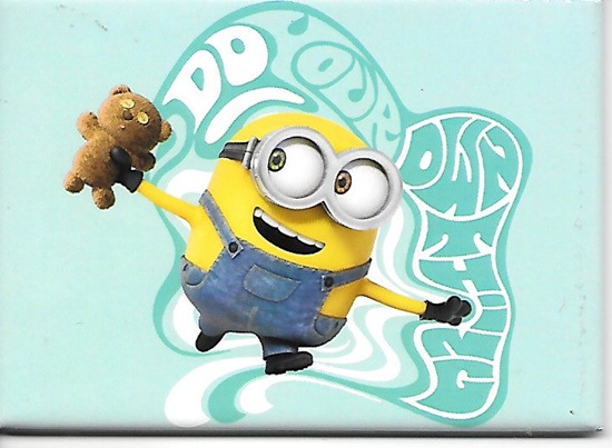 Minions Movie Do Your Own Thing Bob with Teddy Bear Refrigerator Magnet UNUSED picture