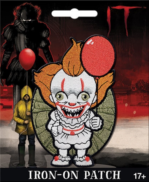 It! The Movie Pennywise Chibi Figure Image Embroidered Die-Cut Patch NEW UNUSED