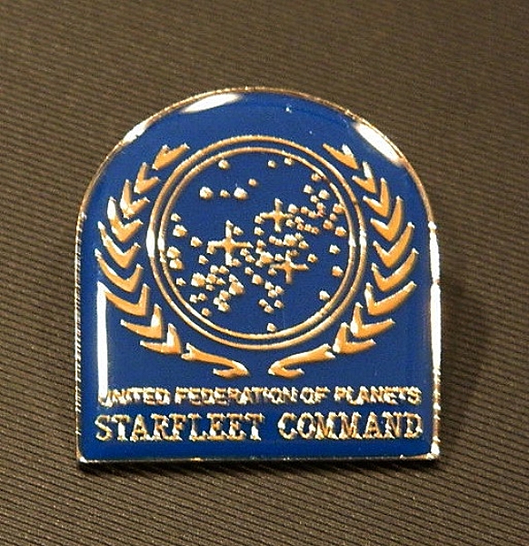 Star Trek: The Next Generation UFP Starfleet Command Metal Enamel Pin 1988 NEW picture