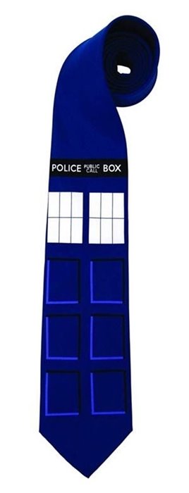 Doctor Who Tardis Police Box Image Polyester Necktie COSPLAY NEW UNWORN picture