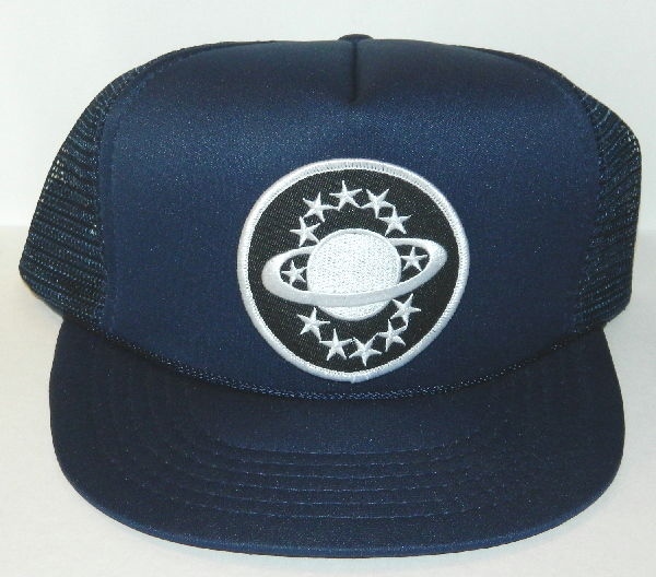 Galaxy Quest Movie Command Uniform Embroidered Patch on a Black Baseball Cap Hat