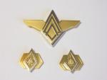 Battlestar Galactica Admiral Deluxe Cloisonne Metal Pin Set of 3 NEW UNUSED