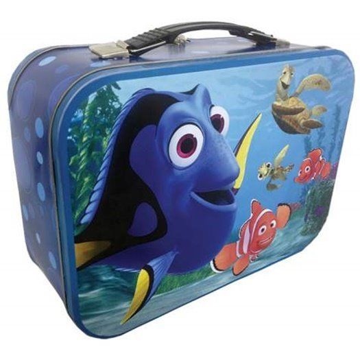 Walt Disney's Finiding Nemo Dory Large Carry All Tin Tote Lunchbox, NEW UNUSED