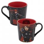 Marvel Comics Black Widow Art Figure Name and Logo 12 oz Ceramic Mug NEW UNUSED