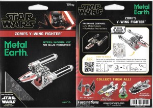 Star Wars Zorii&rsquo;s Y-Wing Fighter Metal Earth 3D Laser Cut Steel Model Kit SEALED picture