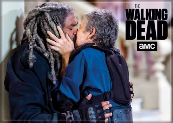 The Walking Dead Carol and Ezekial Kiss Photo Refrigerator Magnet NEW UNUSED picture