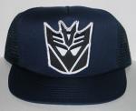 Transformers Decepticon Logo Patch on a Black Baseball Cap Hat NEW