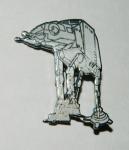 Classic Star Wars Imperial AT-AT Figure Cloisonne Metal Pin 1993 NEW UNUSED