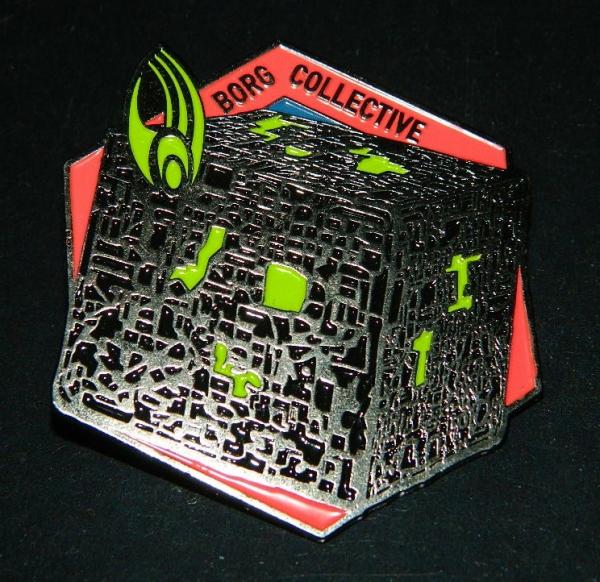 Star Trek: The Next Generation Borg Collective Borg Cube Ship Metal Enamel Pin picture