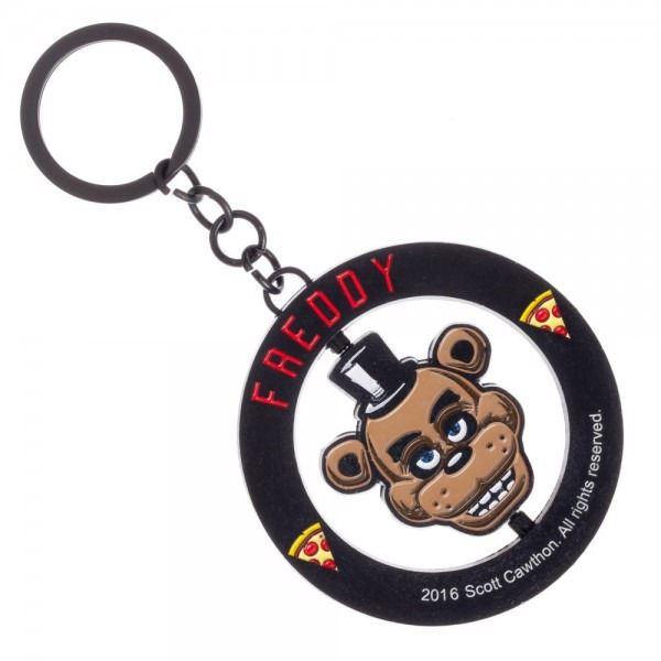Five Nights at Freddy's Game Freddy Face Spin Metal Keychain, NEW UNUSED picture