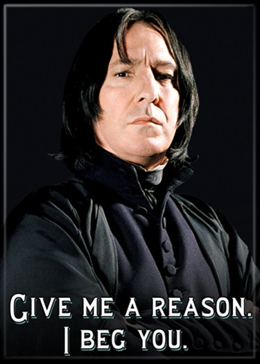 Harry Potter Professor Snape Give Me A Reason. I Beg You. Photo Magnet NEW