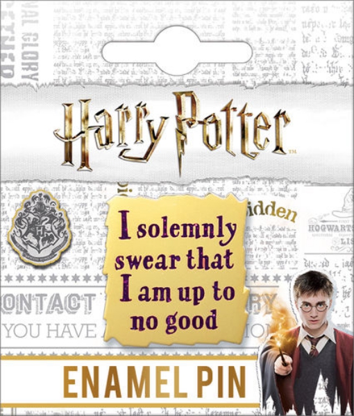 Harry Potter I Solemnly Swear Phrase Logo Thick Metal Enamel Pin NEW UNUSED picture