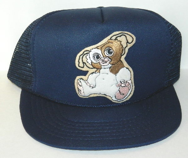 Gremlins Movie Gizmo Figure Puff Design Embroid Patch o/a Black Baseball Cap Hat