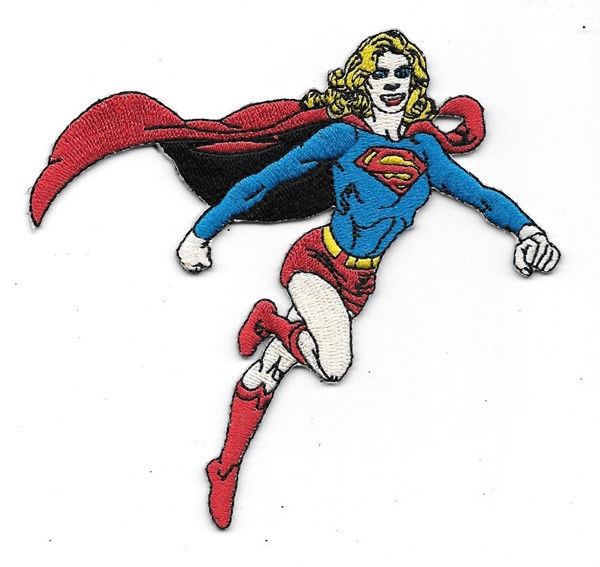 Superman: Supergirl Flying Figure 4.5 inch High Embroidered Patch NEW UNUSED picture