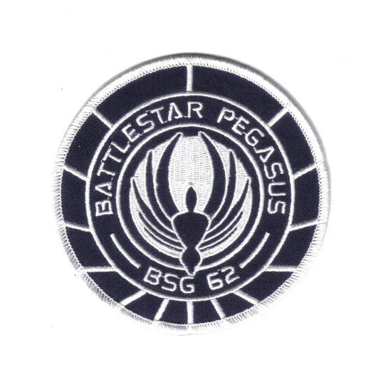New Battlestar Galactica TV Series Pegasus Logo Embroidered Shoulder Patch, NEW