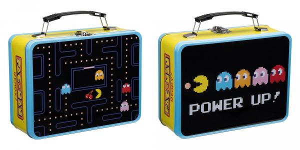 Pac-Man Video Arcade Game Large Carry All 2 Sided Tin Tote Lunchbox NEW UNUSED