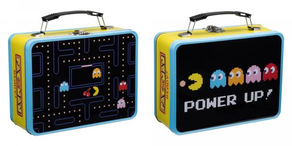 Pac-Man Video Arcade Game Large Carry All 2 Sided Tin Tote Lunchbox NEW UNUSED picture