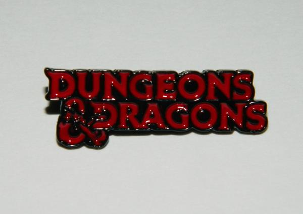 Dungeons & Dragons Gaming Name Logo Metal Enamel Pin NEW UNUSED