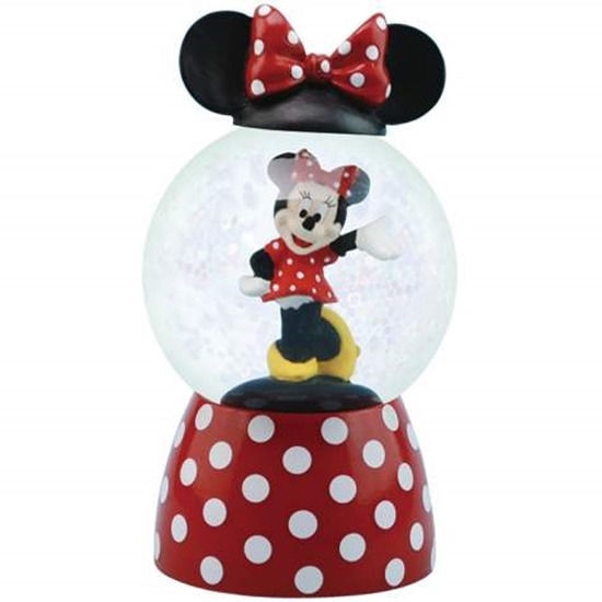 Walt Disney Classic Minnie Mouse Figure Lighted 55mm Sparkler Water Globe NEW
