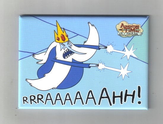 Adventure Time Ice King Saying RRRAAAAAAHH! Refrigerator Magnet, NEW UNUSED