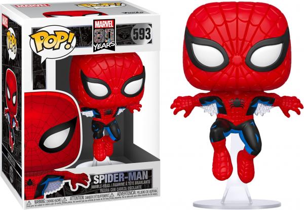 Marvel Comics 80th 1st Appearance Spider-Man Vinyl POP Figure Toy #593 FUNKO MIB