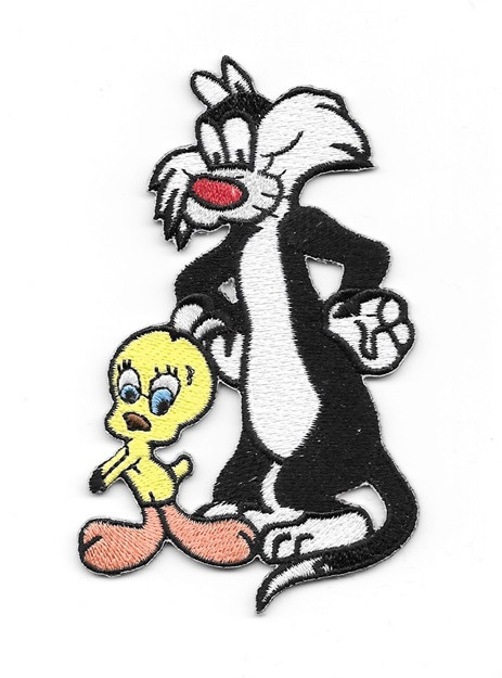 Looney Tunes Tweety & Sylvester Figure Die-Cut Patch, NEW UNUSED