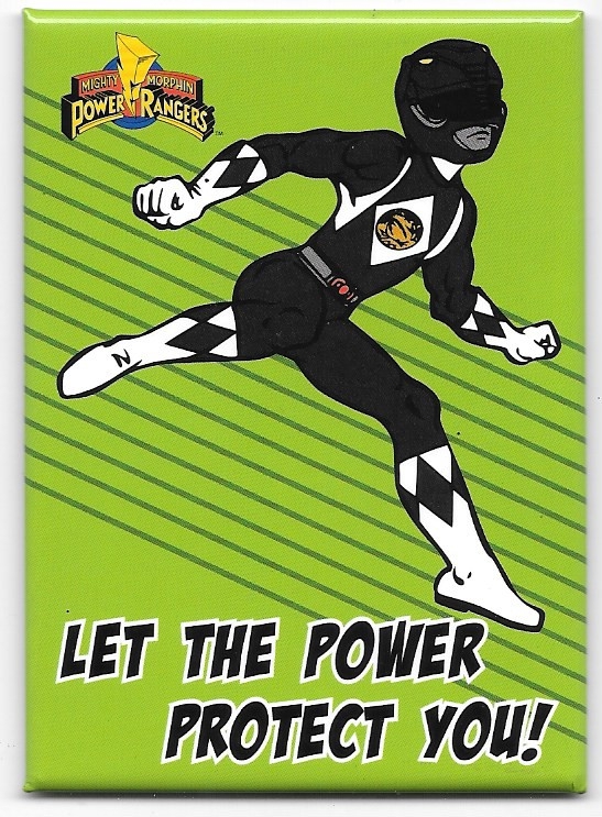 Mighty Morphin Power Rangers Let the Power Protect You Refrigerator Magnet NEW