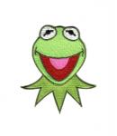 Muppets TV Show Kermit the Frog Face Embroidered Patch, NEW UNUSED